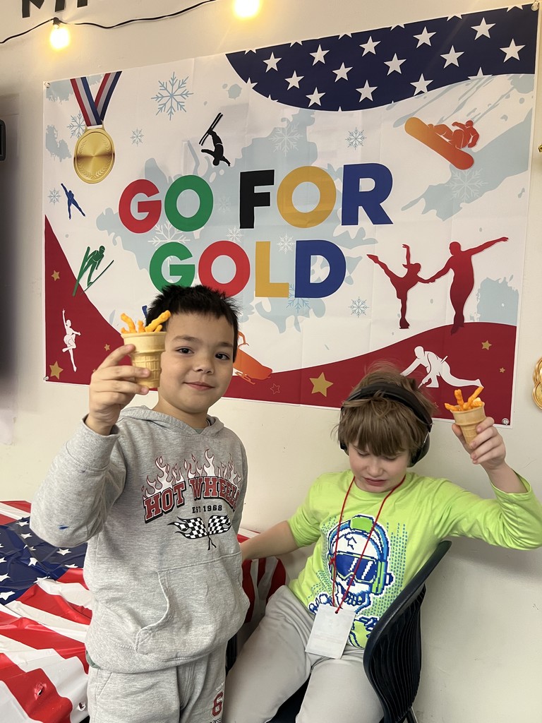 Students participating in Winter Olympic Games.