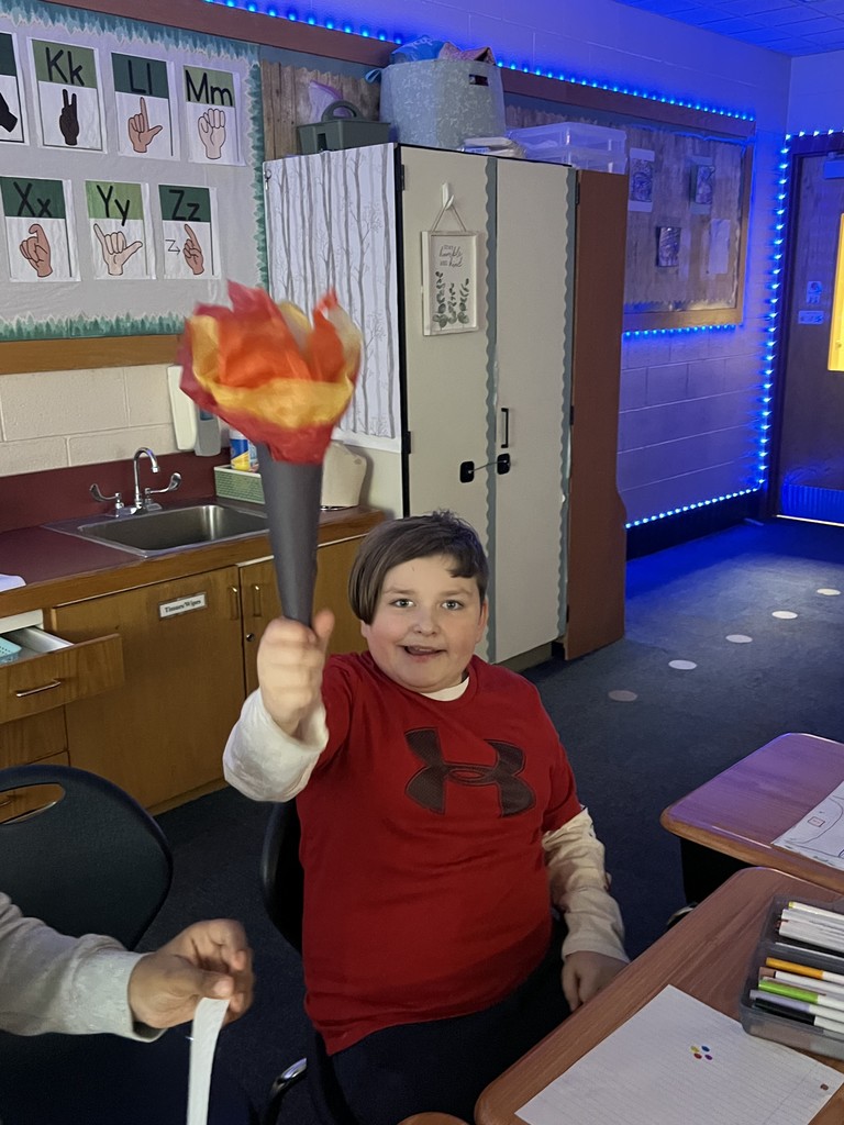 Students participating in Winter Olympic Games.