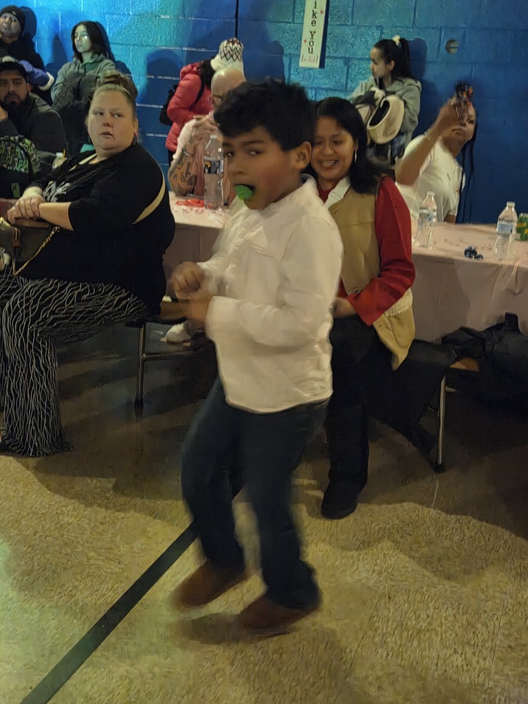 A student dancing