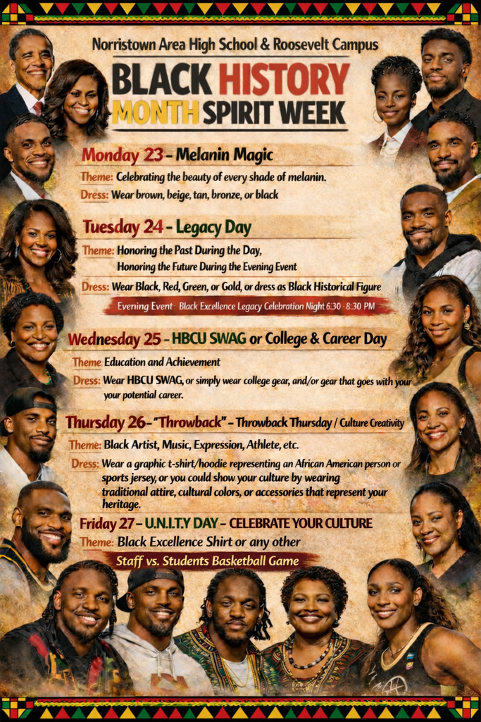 Black History Month Spirit Week Information
