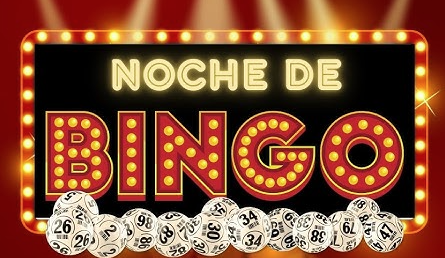 An image announcing bingo night in Spanish