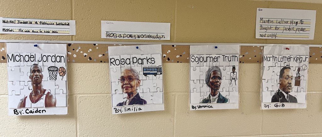 Black History Projects about Michael Jordan, Rosa Parks, Sojourner Truth, and Martin Luther King, Jr.  