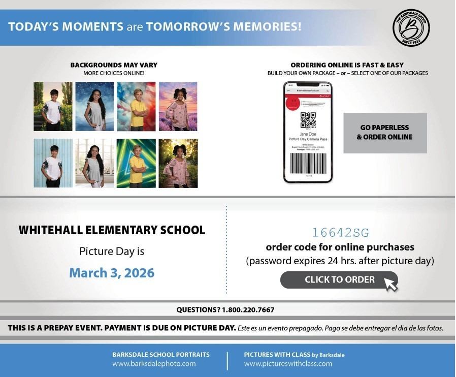 Spring Picture Day Information.