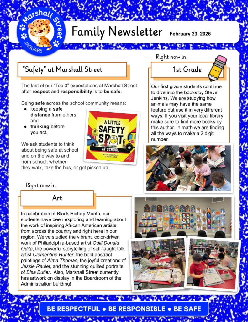 Family Newsletter, Page 1