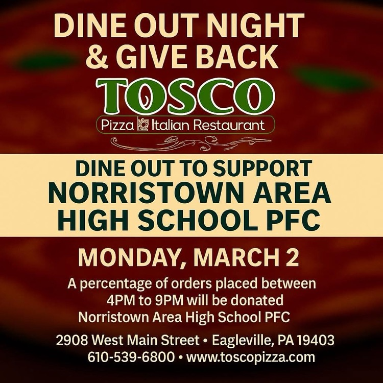 information about Tosco dine out fundraiser