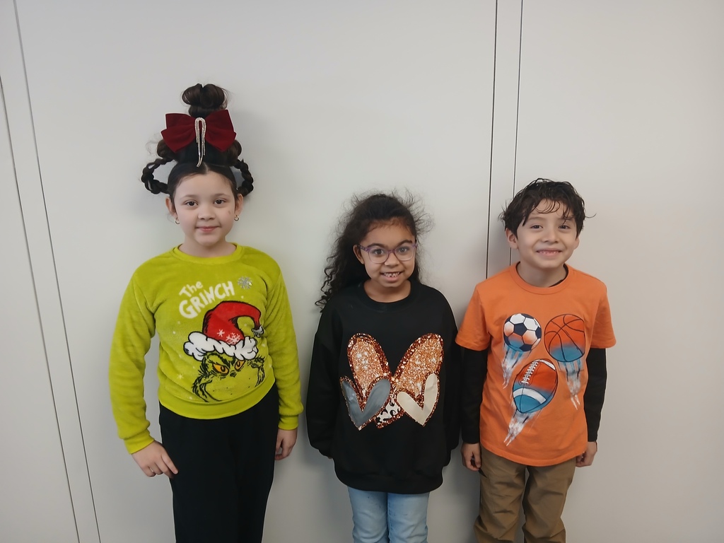 Second grade students celebrating crazy hair day.