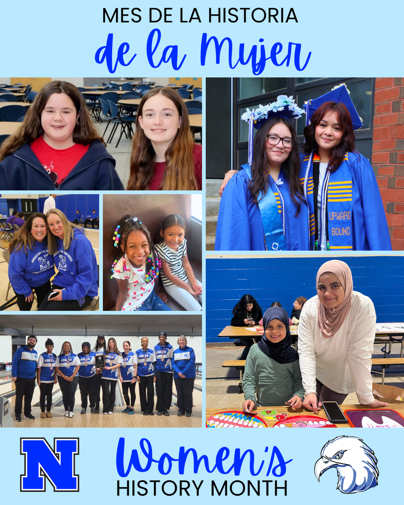 Collage of women from across NASD with text "Women's History Month"