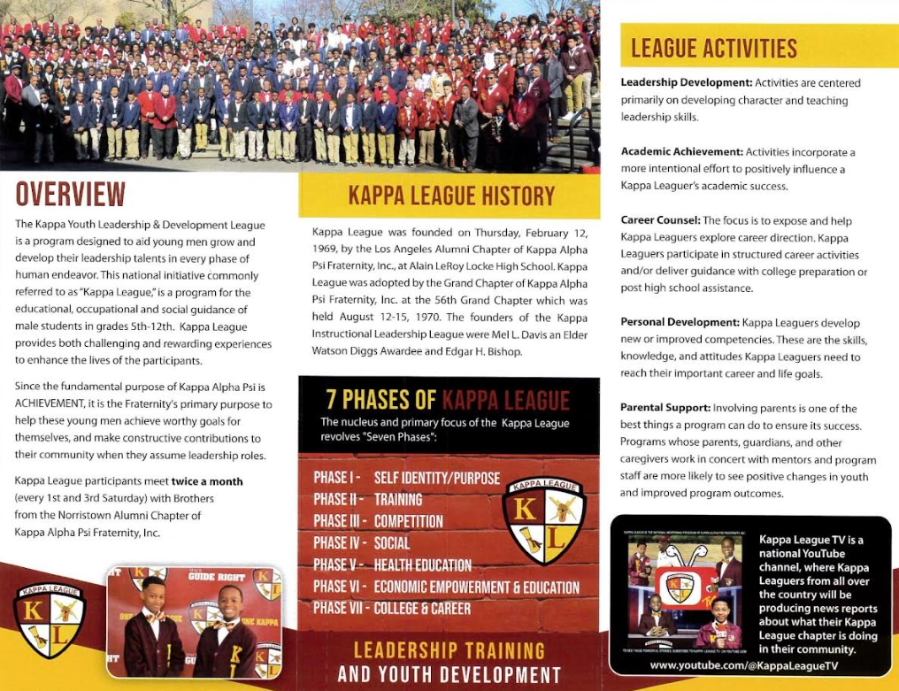 Kappa League brochure.