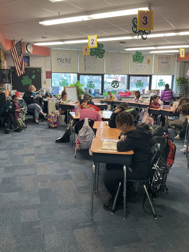Students and teachers reading during DEAR