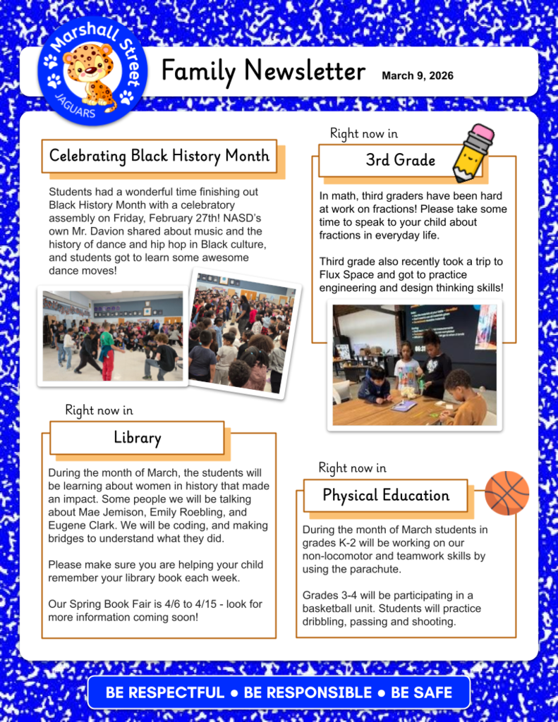 Family Newsletter, Page 1