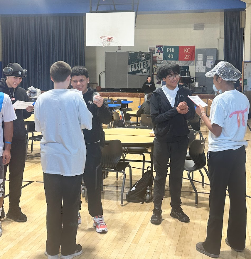 Students are talking to City Year coaches trying to earn a way to pieing them in the face