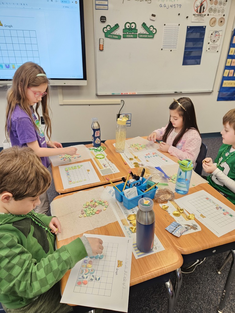 Graphing Lucky Charms in Mrs. Altieri's class. 