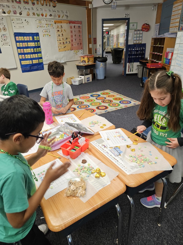 Graphing Lucky Charms in Mrs. Altieri's class. 