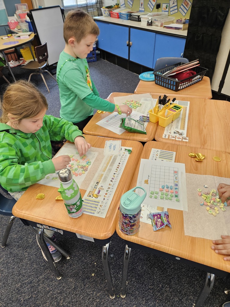 Graphing Lucky Charms in Mrs. Altieri's class. 