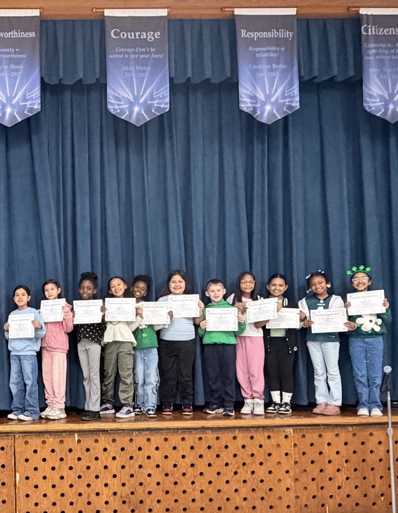 Instrumental students receive certificates for their significant achievement, responsibility, and practice! 