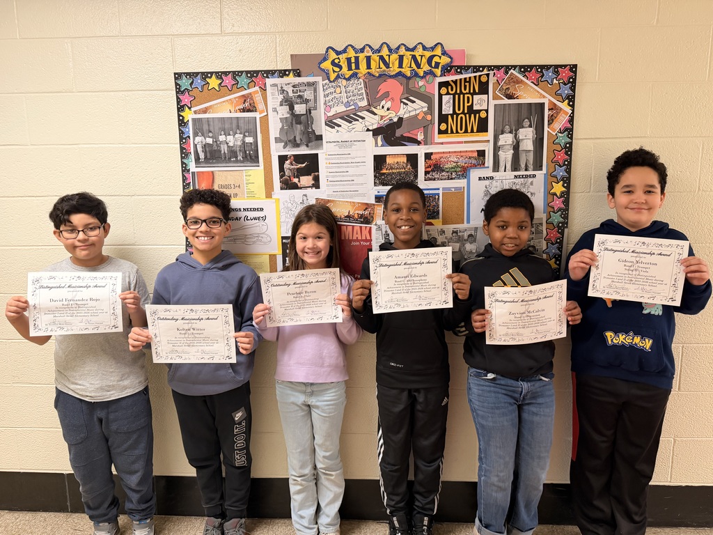Instrumental students receive certificates for their significant achievement, responsibility, and practice! 