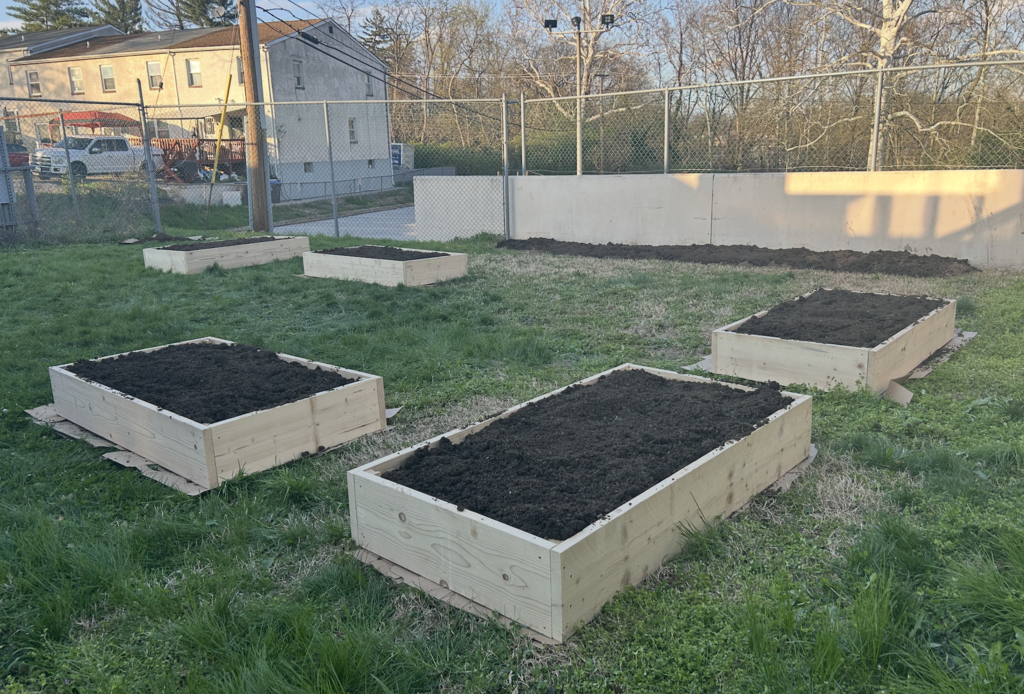 Flower beds ready for planting