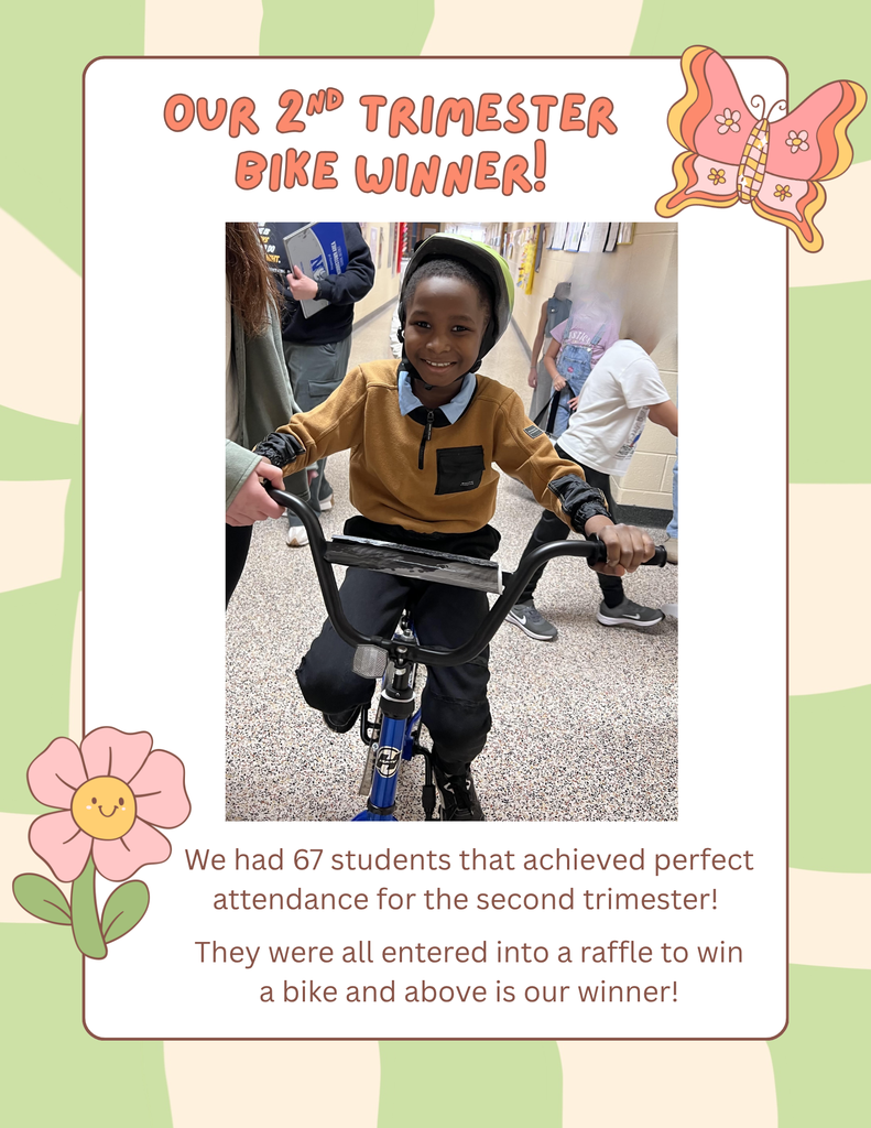 Our 2nd Trimester Perfect Attendance Raffle Winner. - English