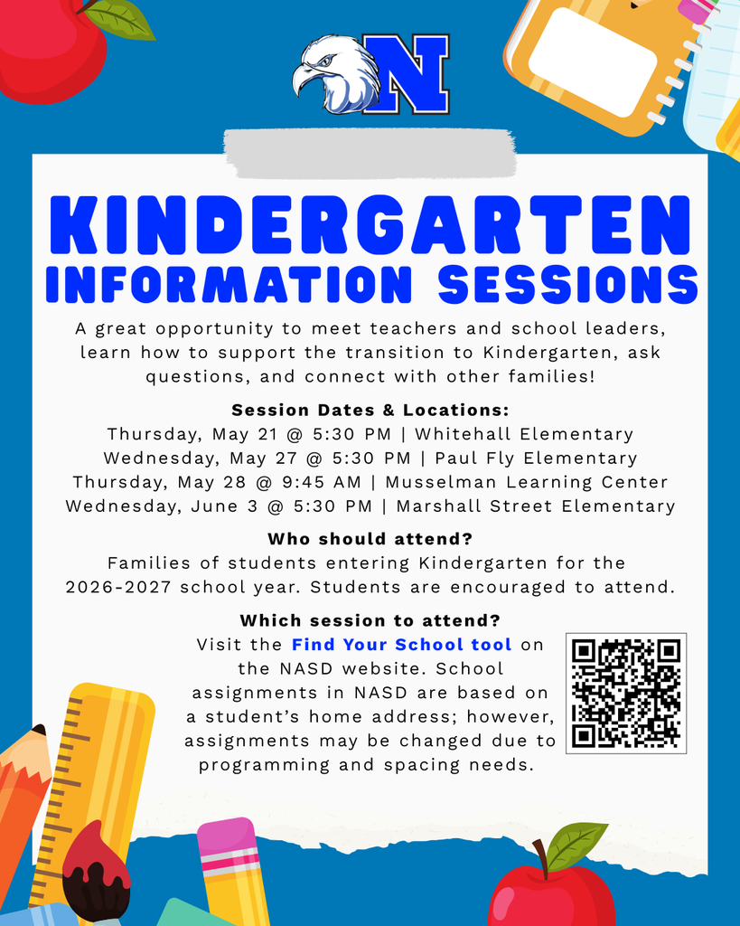 English flyer for kindergarten information sessions. Details in caption.