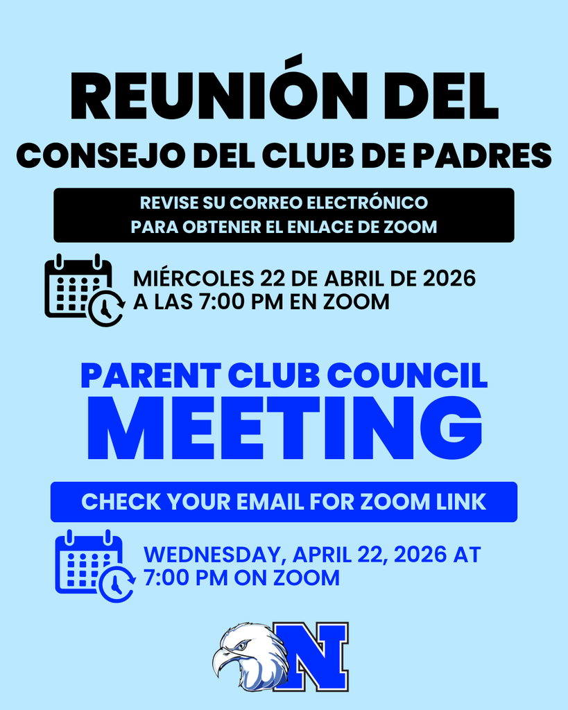 Flyer for Parent Club Council Meeting. Details in caption.