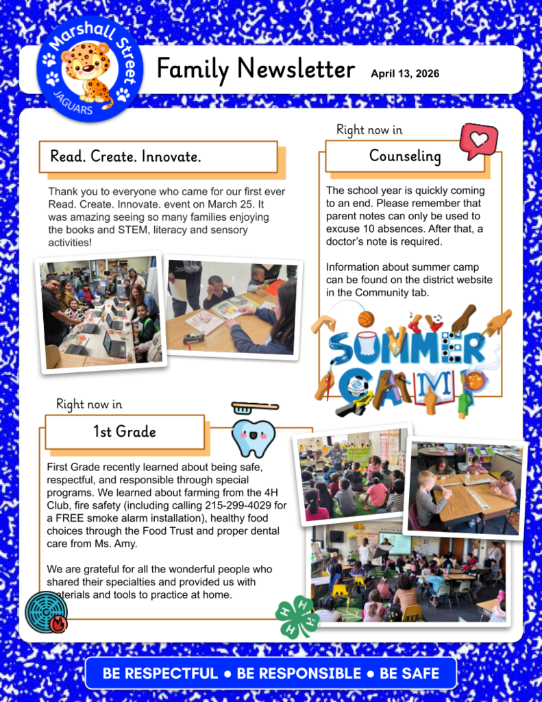 Family Newsletter, Page 1