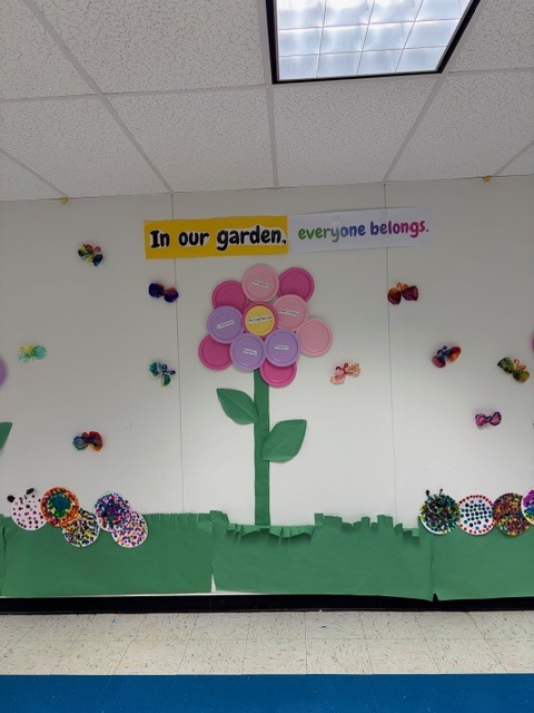 A hallway display