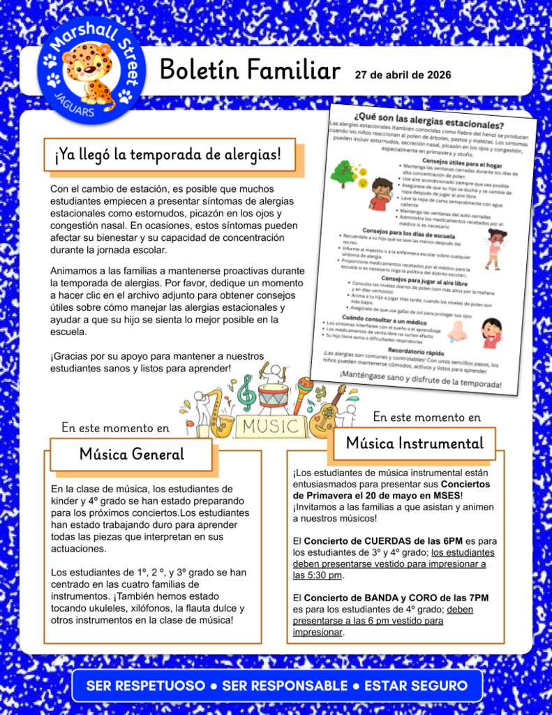 Boletin Familiar, pagina 1