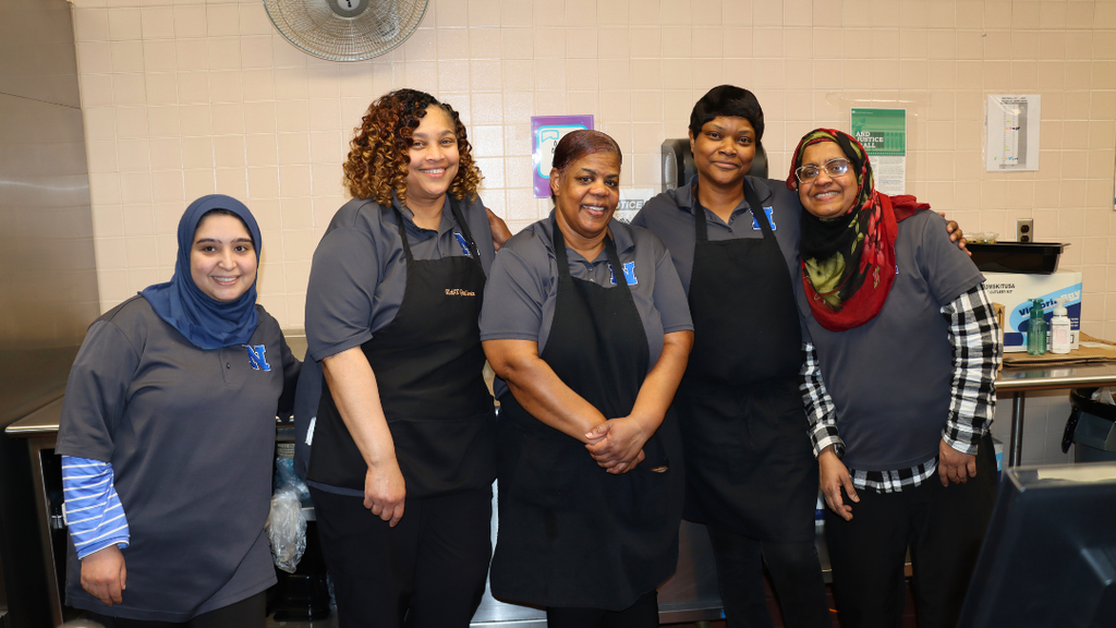 Whitehall kitchen staff pose for a group photo. 