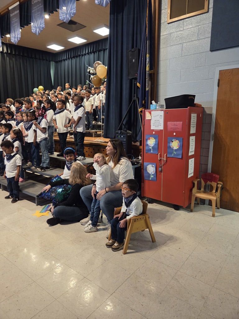 Kindergarteners perform at their show.