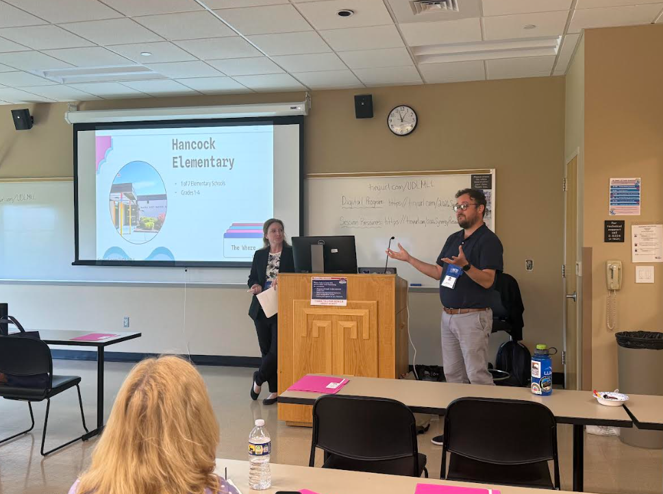 Mr. Soucie and Mrs. Gauby presenting at the MCUI - ELD conference.