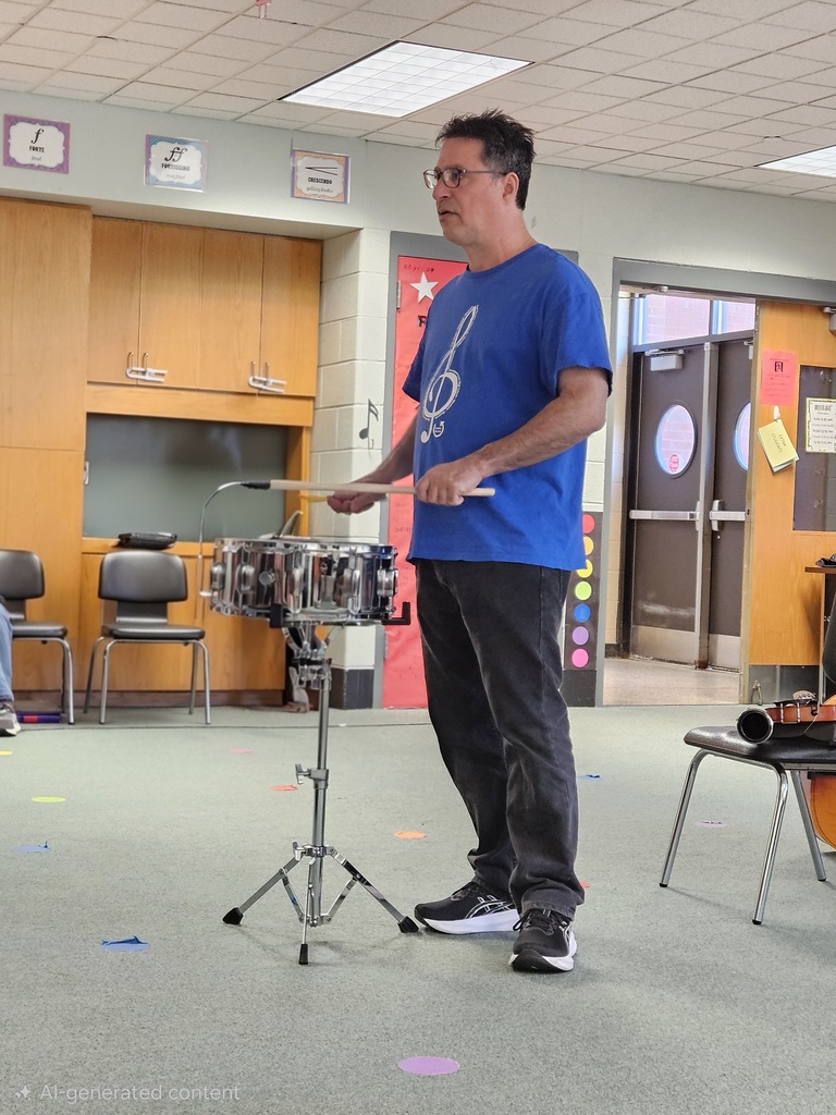 Mr. Patti demonstrating on the Snare Drum.
