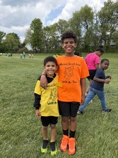 Students participating in the Walk-a-Thon.