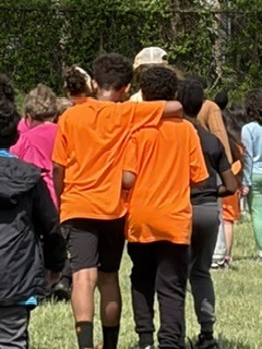 Students participating in the Walk-a-Thon.