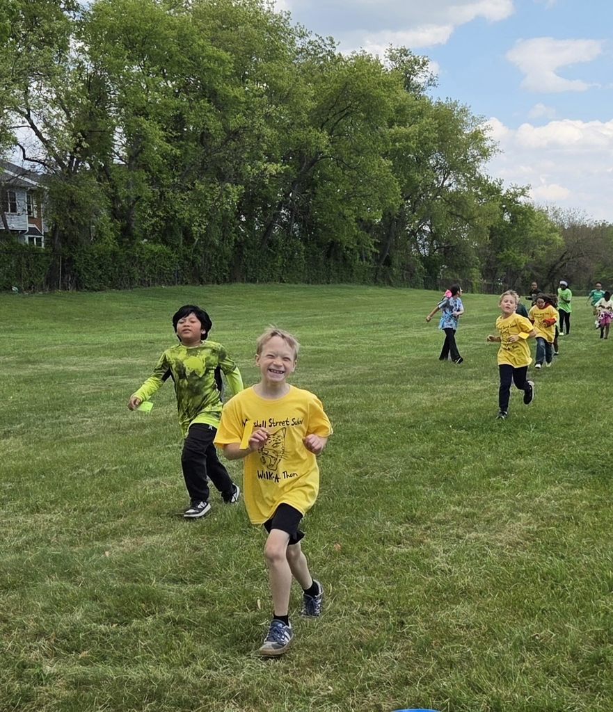 Students participating in the Walk-a-Thon.