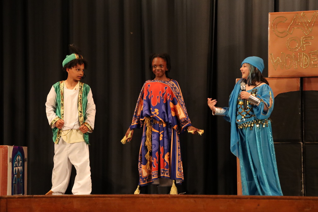 Fourth Grade Student performing in The Aladdin Kids Musical 