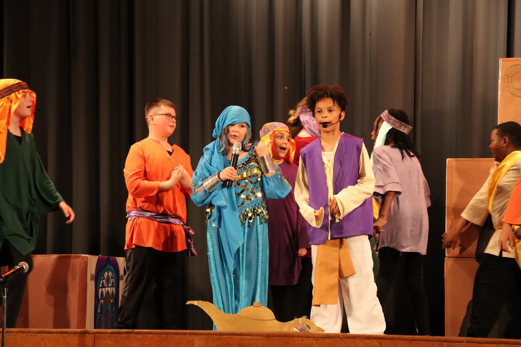 Fourth Grade Student performing in The Aladdin Kids Musical 