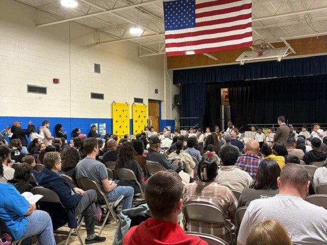 Families enjoying the concert