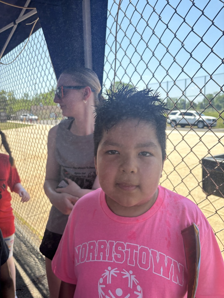 A student having fun at Special Olympics. 