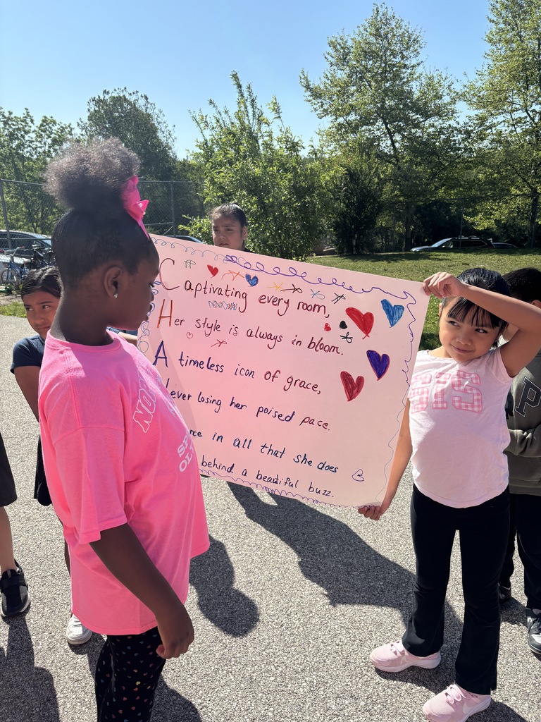 A student reading a sign. 