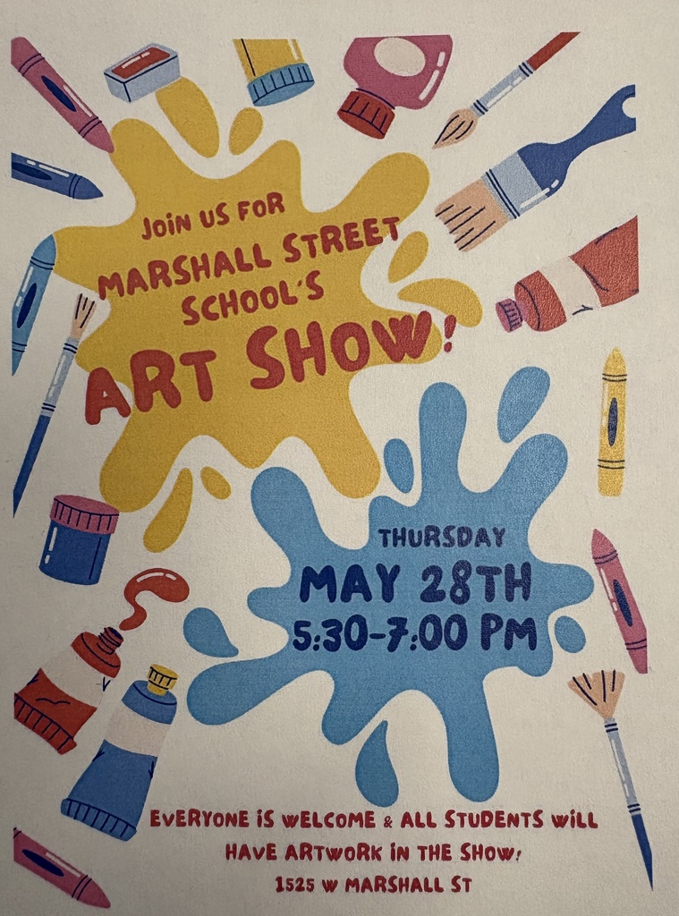Art Show at Marshall Street on Thursday, May 28 from 5:30-7:00 PM.