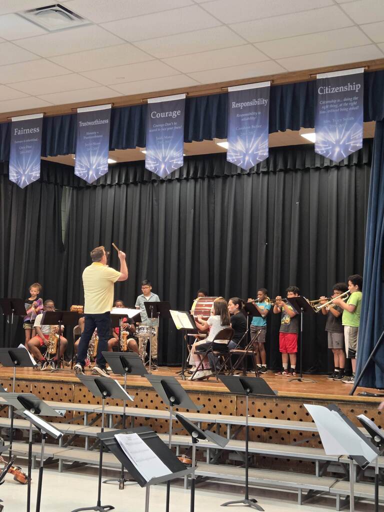 Fourth grade band performs at the Spring Concert.