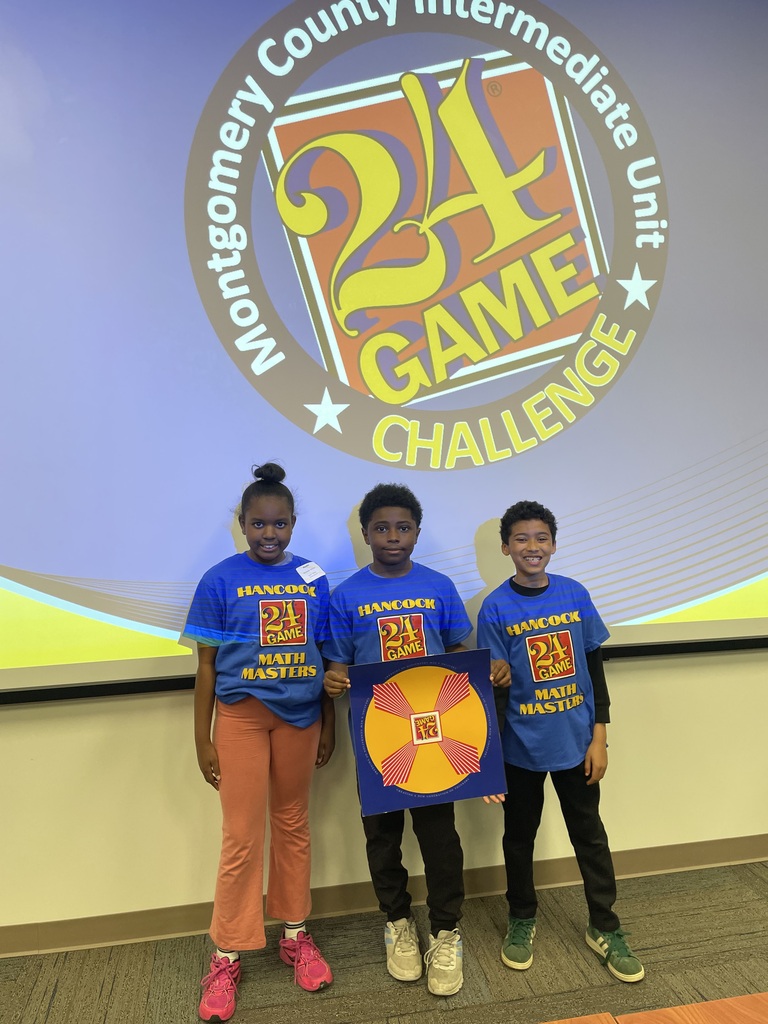 Three students at the Math 24 competition. 