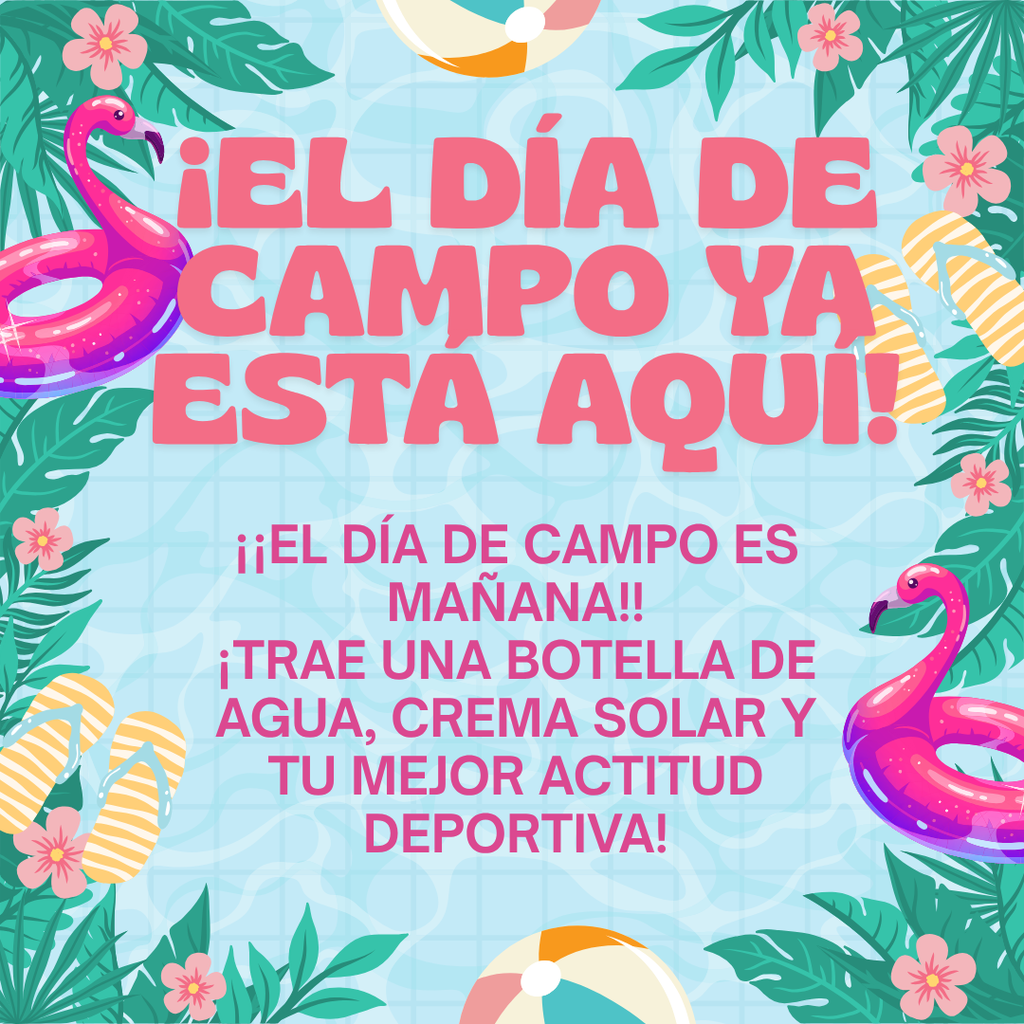 A flyer about field day in Spanish