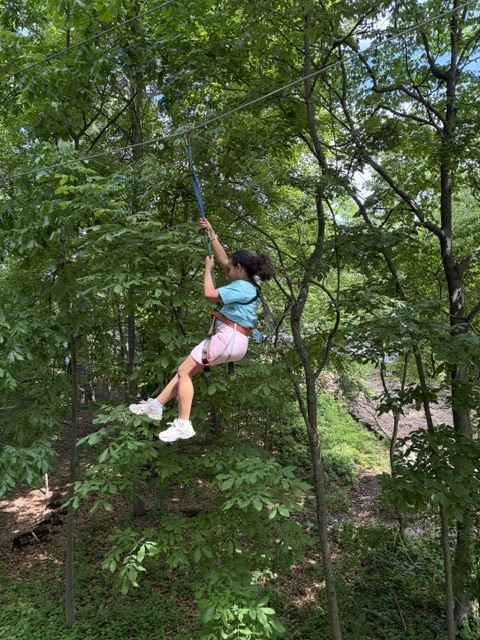 A student on their field trip.