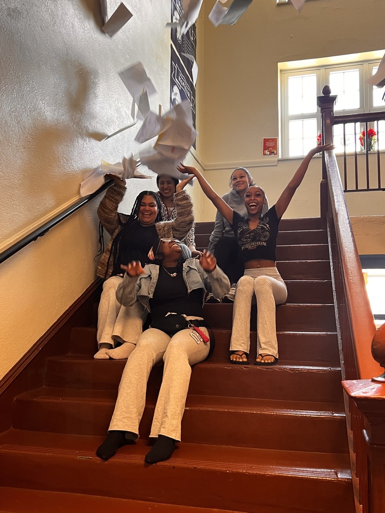 Papers are dropping papers on seniors in the stairwell