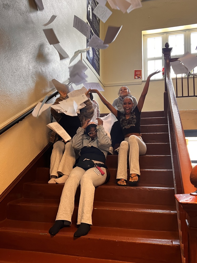 Papers are dropping papers on seniors in the stairwell