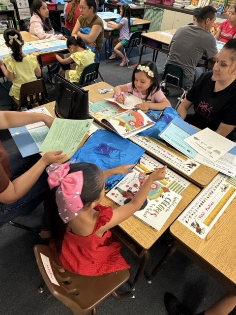 Families attend a Kindergarten information session.