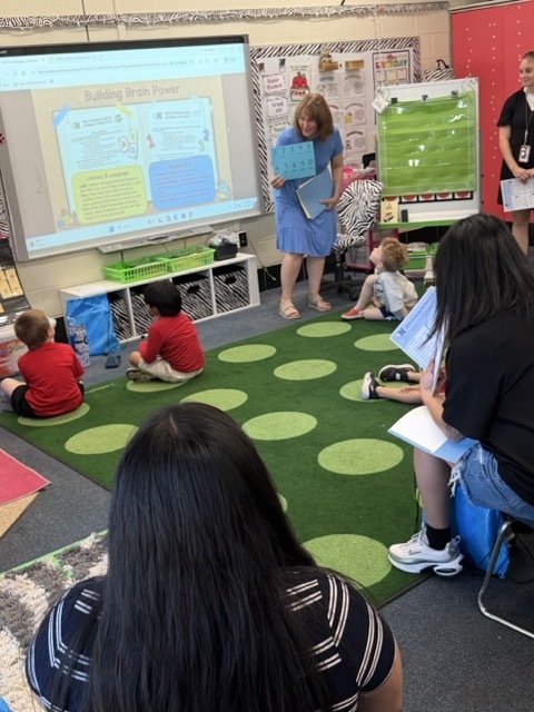 Families attend a Kindergarten information session.