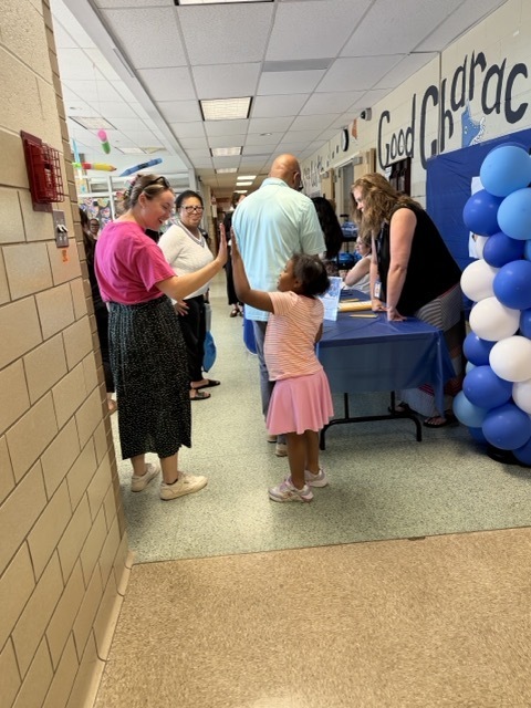 Families attend a Kindergarten information session.
