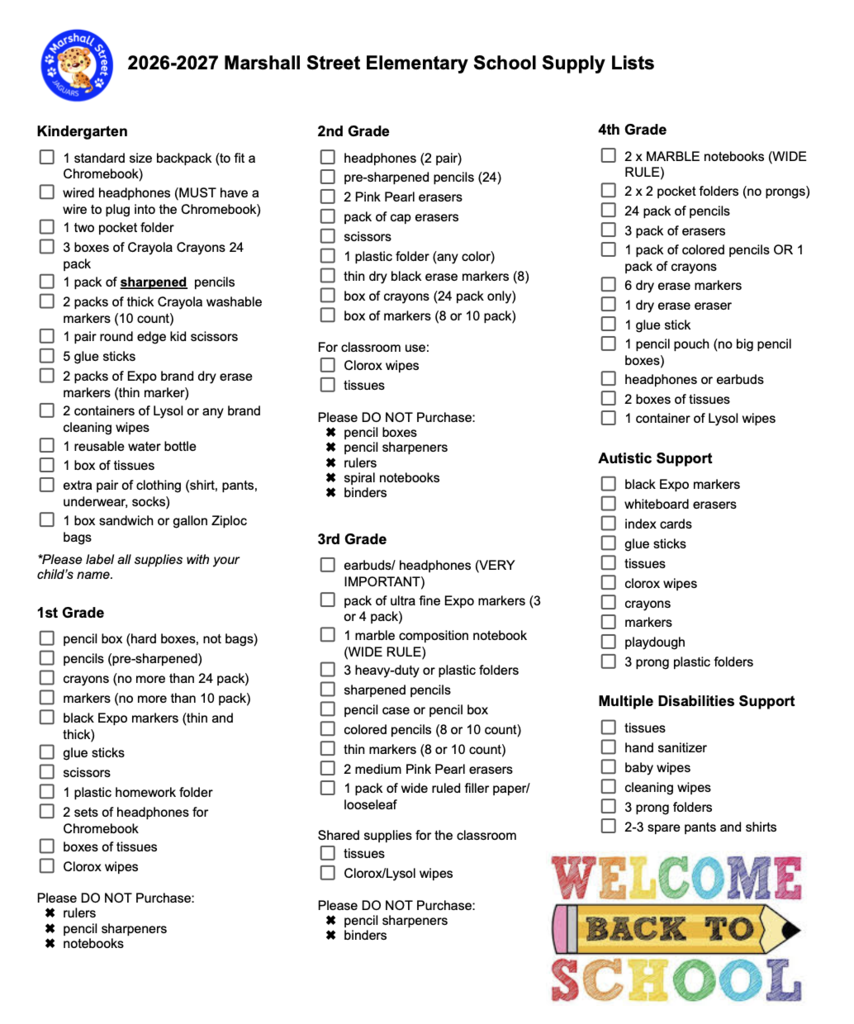 26-27 Supply List (English)